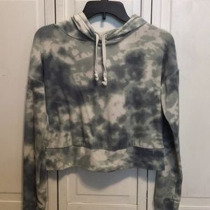 tie dye cropped hoodie